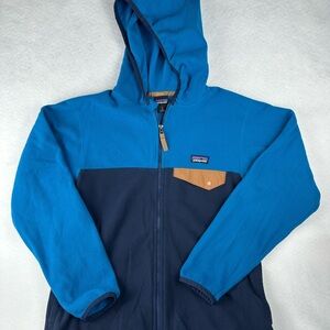 Patagonia Kids L 12 Blue Navy Fleece Zip Hoodie STY65465FA19 Outdoor Jacket